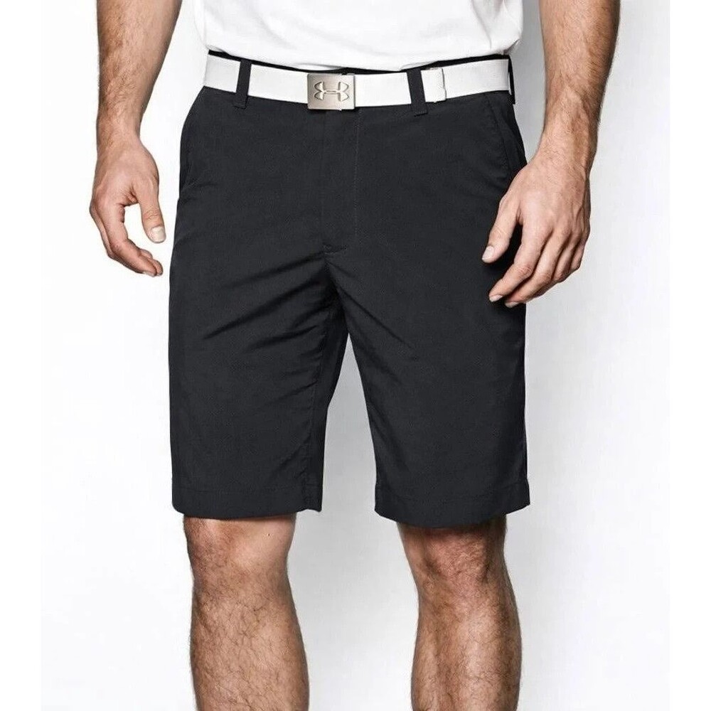 Under Armour Shorts Men Performance HeatGear Loose Fit Golf Lightweight Black 40